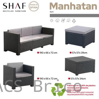 Muebles Jardín Manhattan Grafito