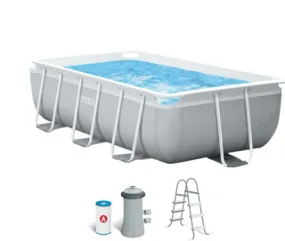 Piscina desmontable 2×3×0.8 + cobertura negra