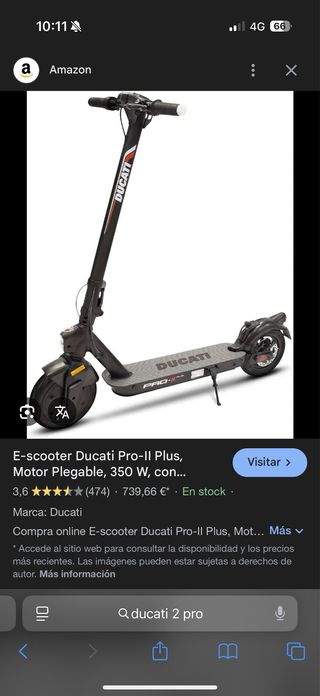 Patinete Eléctrico Ducati Pro-II Plus Negro