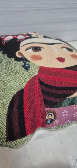 Cuscino Frida Kahlo Verde e Rosso