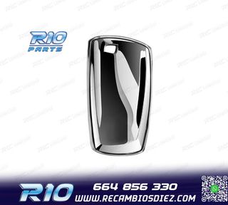 FUNDA CARCASA LLAVE BMW CUADRADA CROMO