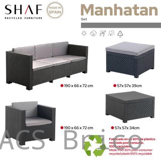 Muebles Jardín Manhattan Grafito