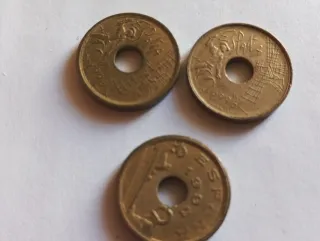 Lote 3 Monedas 25 Pesetas con Errores