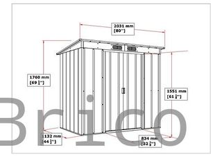 Caseta Metálica Eco Pent Roof 113x176x203 cm - Duramax