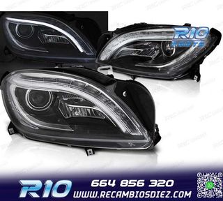 FAROS MERCEDES CLASE M W166 11-15 LED DINÁMICO NEGRO
