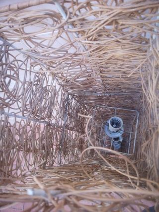 Lámpara de pie de mimbre 135cm