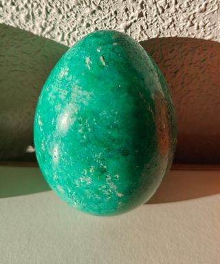 Set 6 Huevos Alabastro Natural Policromados