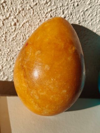 Set 6 Huevos Alabastro Natural Policromados