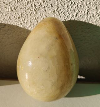 Set 6 Huevos Alabastro Natural Policromados