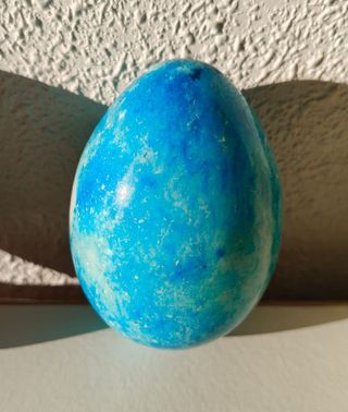 Set 6 Huevos Alabastro Natural Policromados