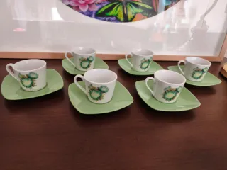 Juego café 12 piezas floral