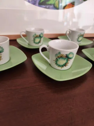 Juego café 12 piezas floral