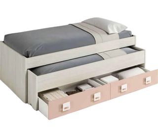 Cama nido con cajones para niña