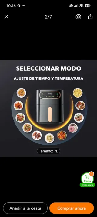 Freidora de aire 7L