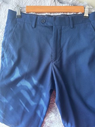 Pantalón vestir Cortefiel azul slim talla 38