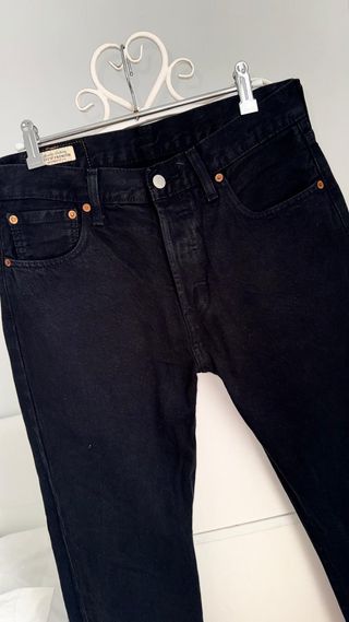 Levi's 501 W 30 Vaqueros Rectos Negro Hombre Mujer