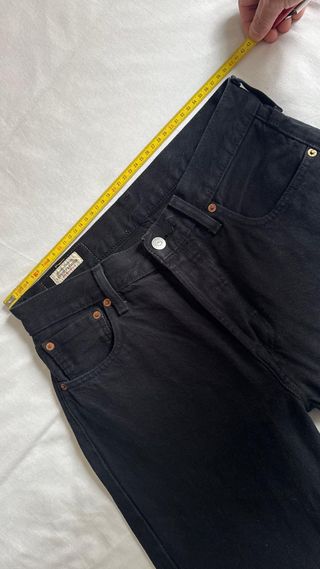 Levi's 501 W 30 Vaqueros Rectos Negro Hombre Mujer