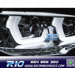 FAROS BMW X5 E70 07-13 LED OJOS ANGEL CROMADOS