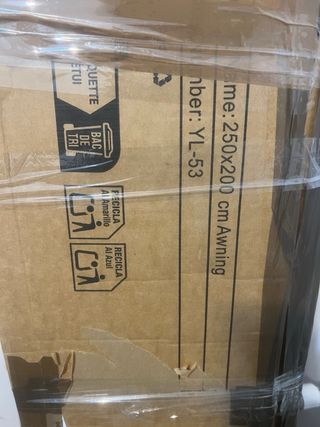 Toldo Retráctil Gris 250x200cm