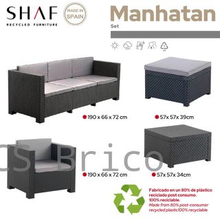 Muebles Jardín Manhattan Grafito