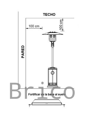 Estufa Exterior Butano Negra MT01554