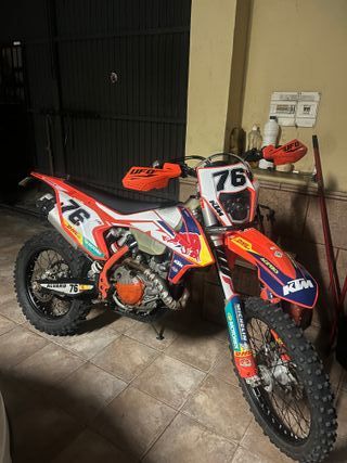 KTM Enduro Moto Naranja/Blanca