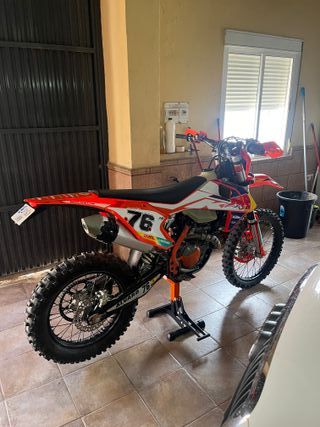 KTM Enduro Moto Naranja/Blanca