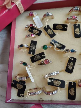 Lote de Anillos Bañados en Oro 3 micras