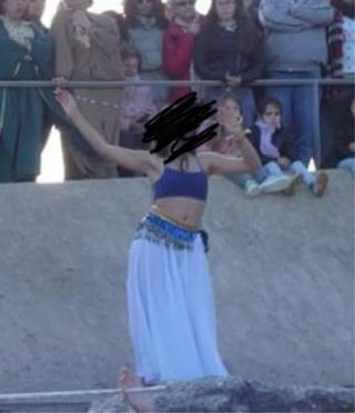 Conjunto Danza del Vientre: Falda + Velo + Pañuelo