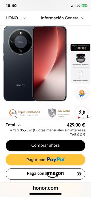 HONOR Magic 8 Lite / 512 GB PRECINTADO A ESTRENAR