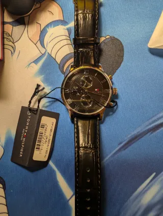 Reloj Tommy Hilfiger Negro y Plateado