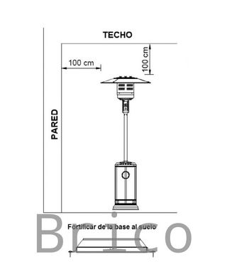 Estufa Exterior Butano Negra MT01554