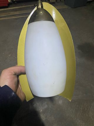 Lámpara colgante de cristal y metal