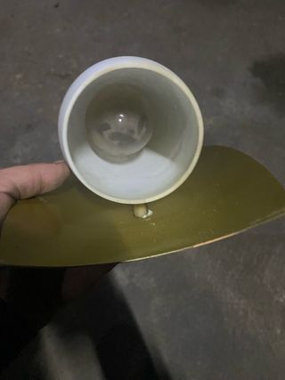 Lámpara colgante de cristal y metal