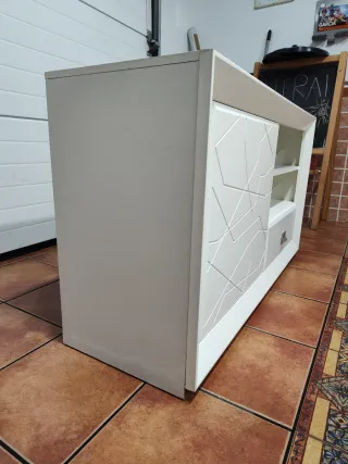 Mueble bajo TV blanco diseño moderno