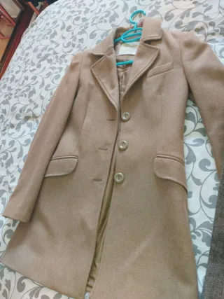 Abrigo Camel T. 38 M + Pantalón