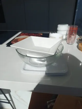 4 Fuentes de cerámica y cristal