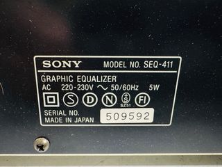 Sony SEQ-411 Ecualizador Gráfico 7 Bandas