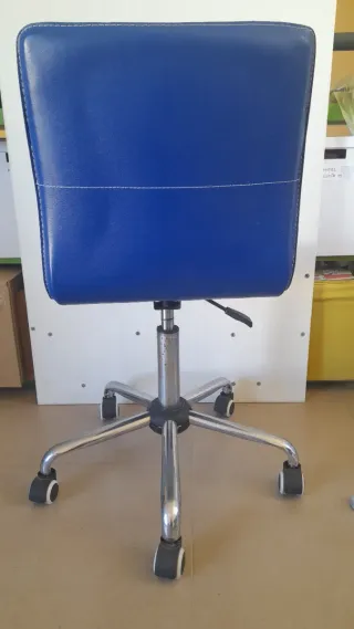 Silla juvenil escritorio polipiel azul