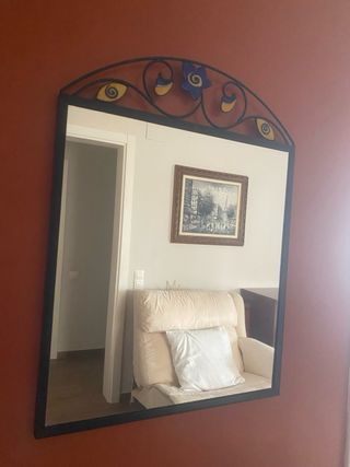 Espejo decorativo metal y cristal