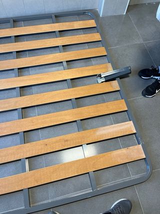 Somier 150cm Metal y Madera