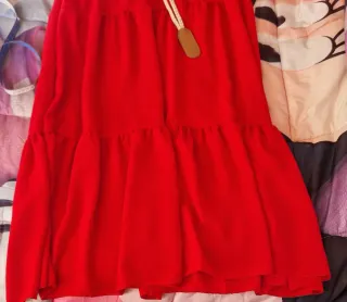 Gonna lunga donna rossa taglia unica