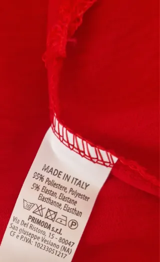 Gonna lunga donna rossa taglia unica