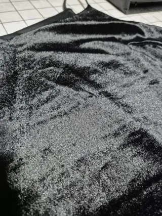 Top tirantes terciopelo fiesta negro