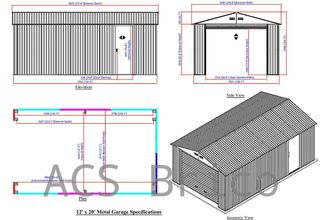 Garaje Metálico Lyon 591x352x259 cm - Duramax