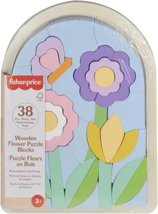 Puzzle Madera Flores Fisher-Price 38 Piezas