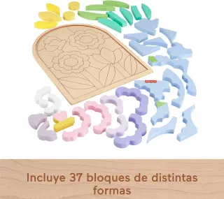 Puzzle Madera Flores Fisher-Price 38 Piezas