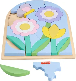 Puzzle Madera Flores Fisher-Price 38 Piezas