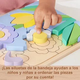 Puzzle Madera Flores Fisher-Price 38 Piezas