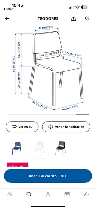 2 Sillas Teodores Ikea